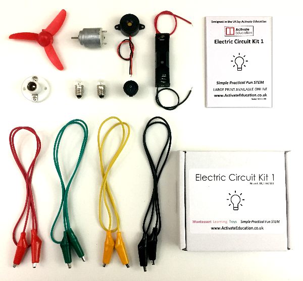 Kids Educational Electric Circuit Motor Kit DIY Science Project Learning Kits 